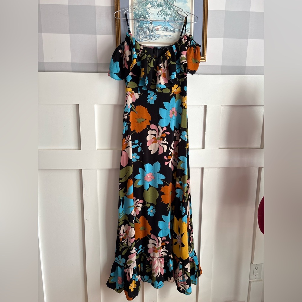 Lulu's Multicolor‎ Floral Maxi Dress Size Small - Picture 7 of 8